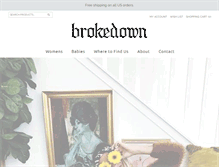 Tablet Screenshot of brokedownclothing.com